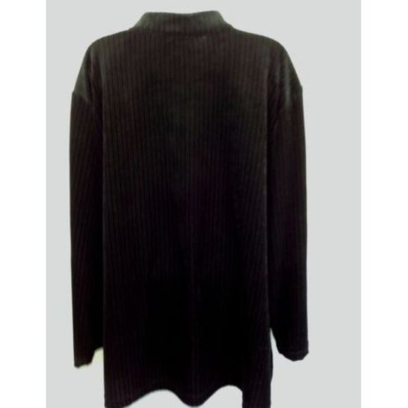 Women's Black Sweater 1/4 Zip Pattern 3X - Picture 3 of 4